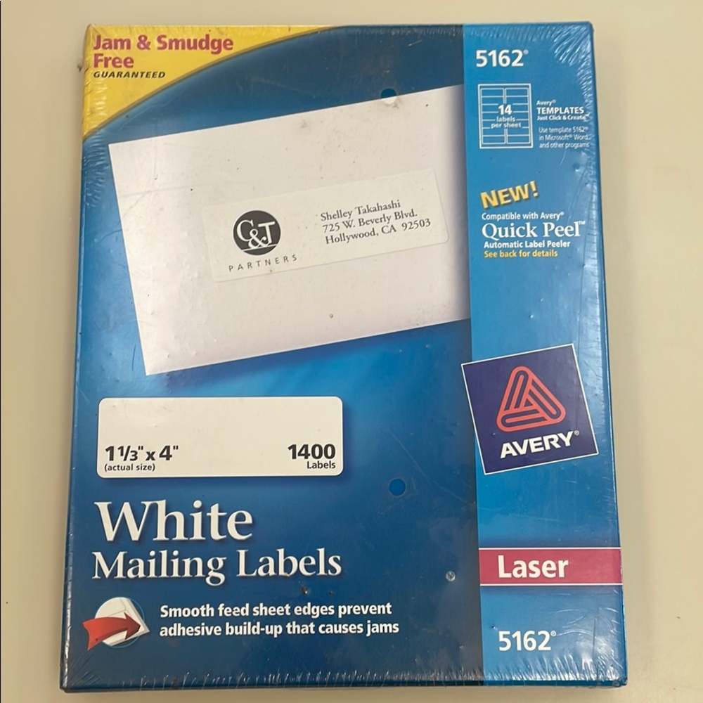 Avery White Mailing Labels